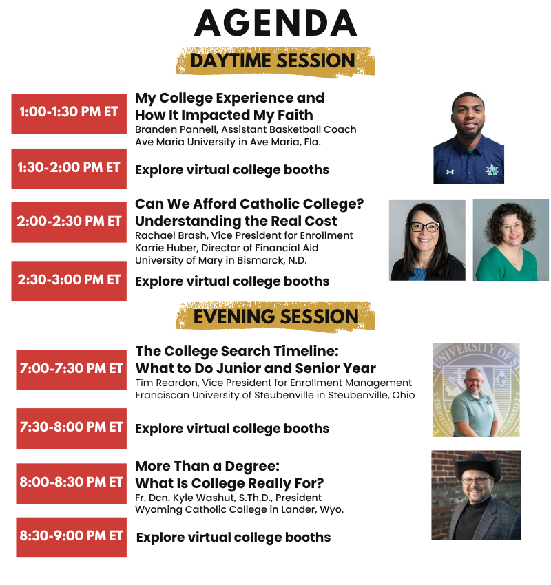 Virtual College Fair Agenda