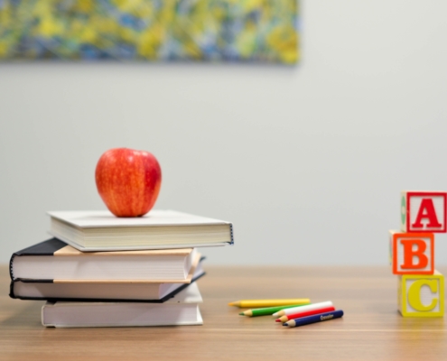 apple on desks